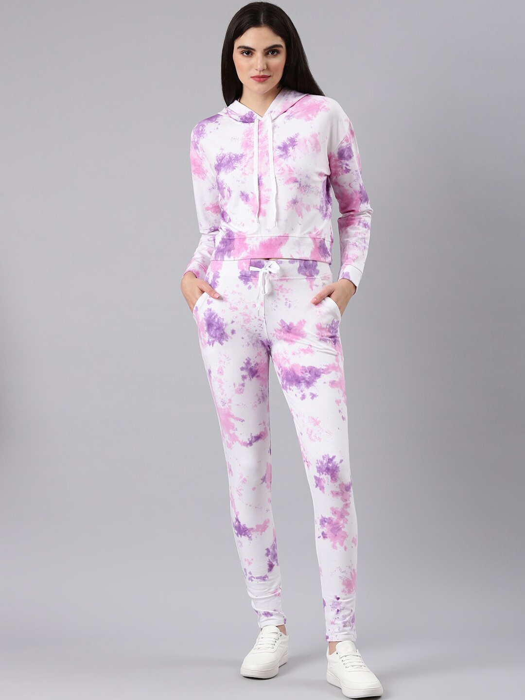 

SHOWOFF Tie & Dyed Hooded Tracksuits, White