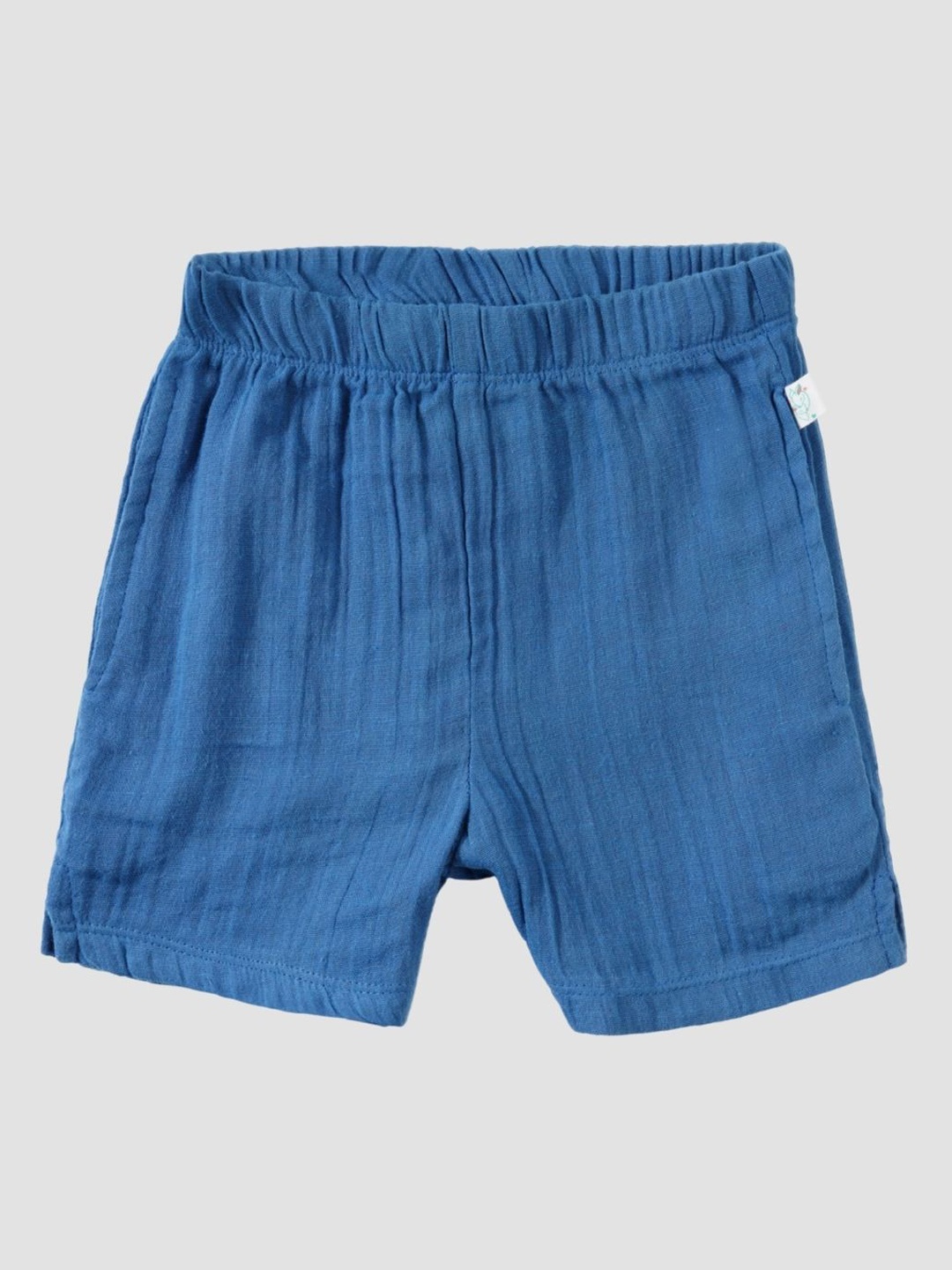 

Greendeer Kids Mid Rise Cotton Denim Shorts, Blue