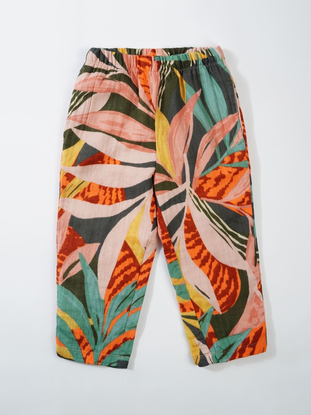 

Greendeer Kids Floral Printed Pure Cotton Trousers, Pink