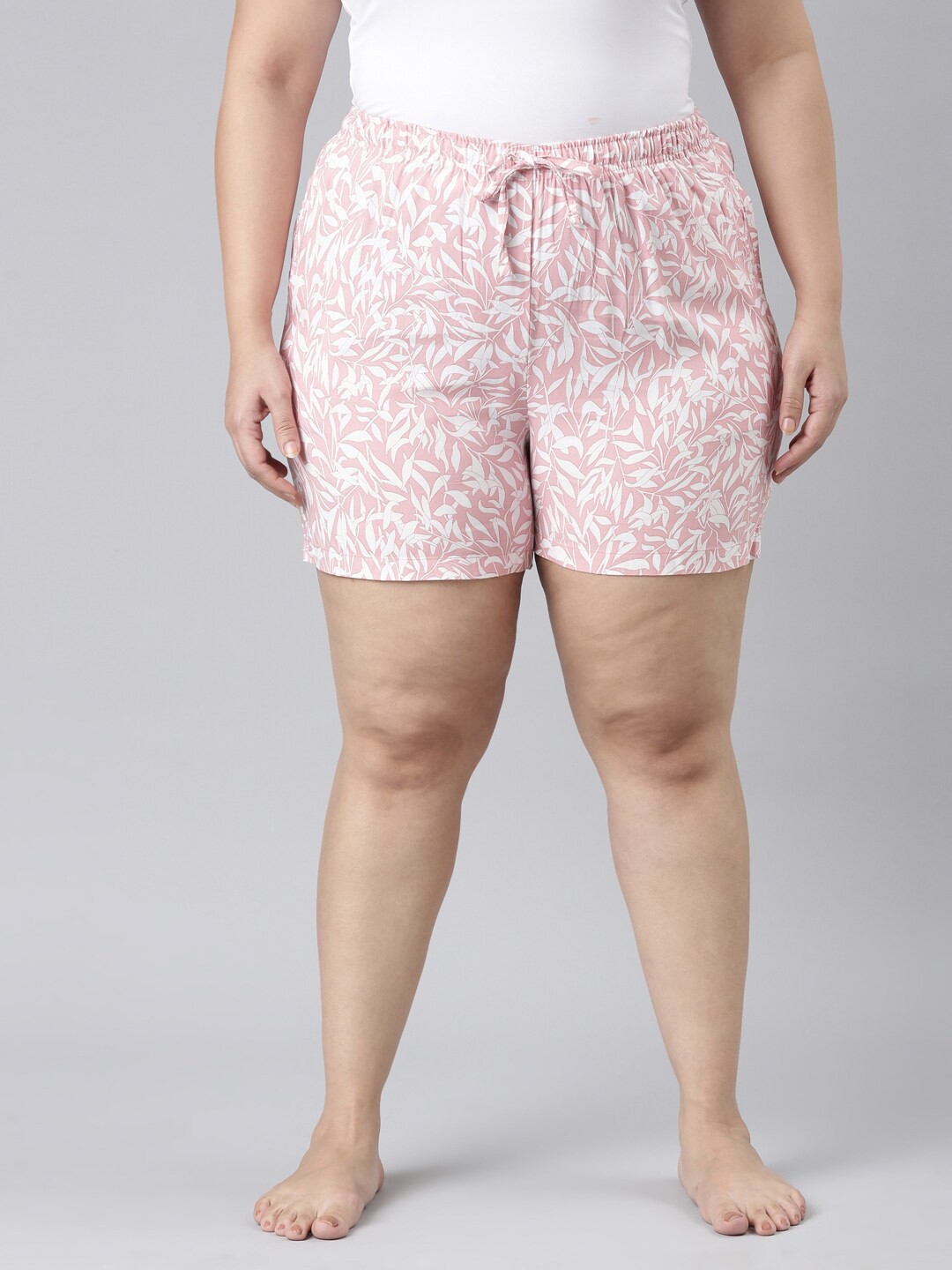 

Go Colors Women Printed Lounge Shorts, Pink