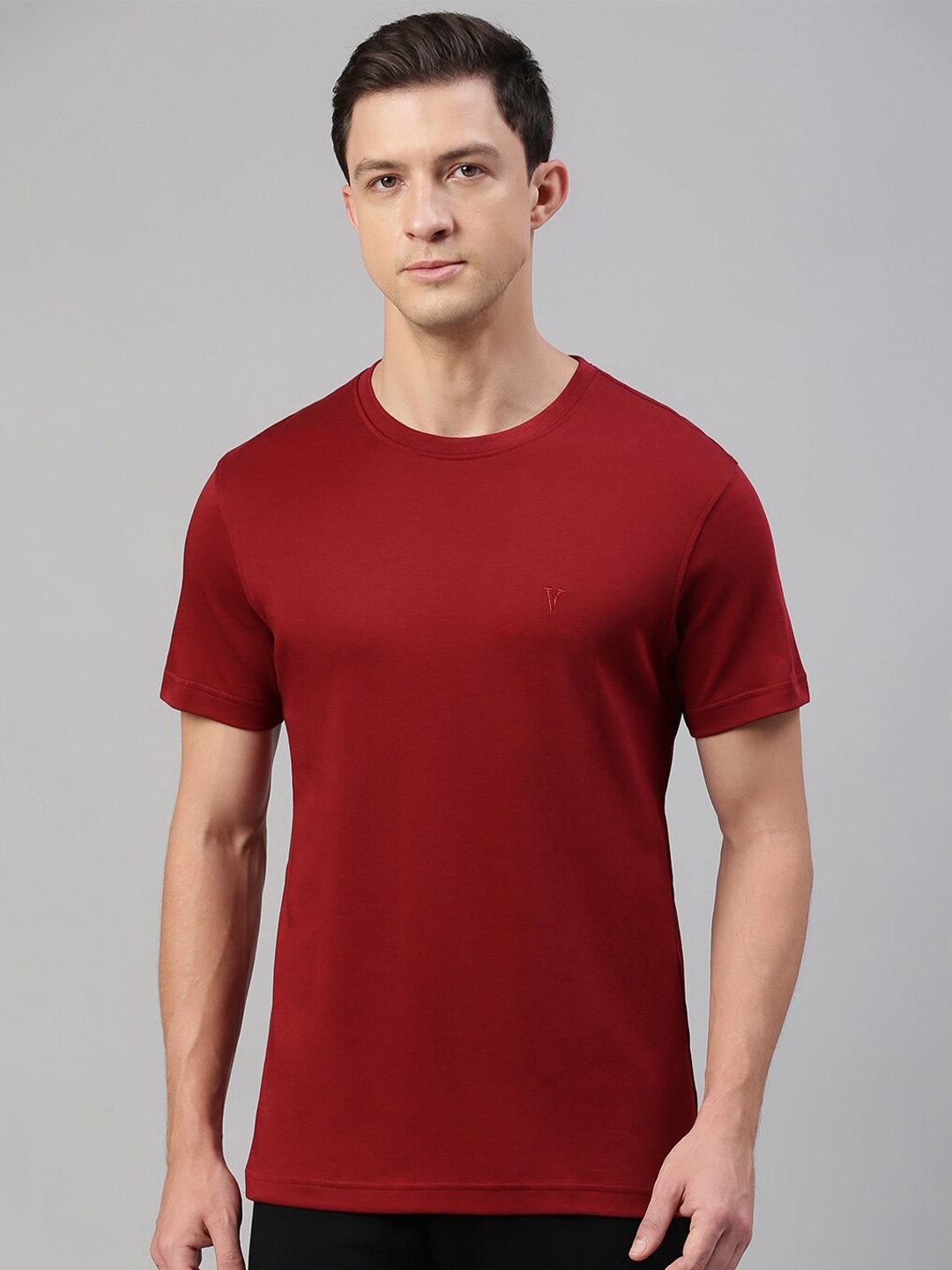 

Van Heusen Round Neck Cotton T-shirt, Red