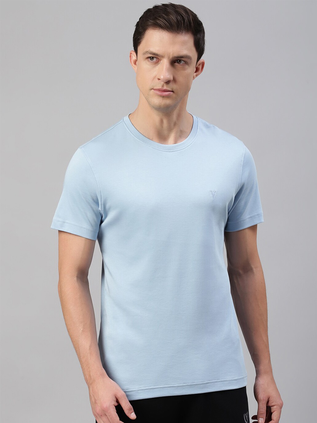 

Van Heusen Round Neck Cotton T-shirt, Blue