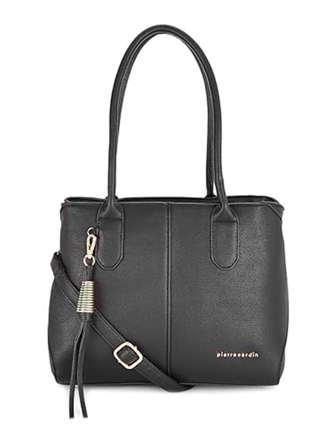 pierre cardin Shopper Shoulder Bag With Tasselled, Black