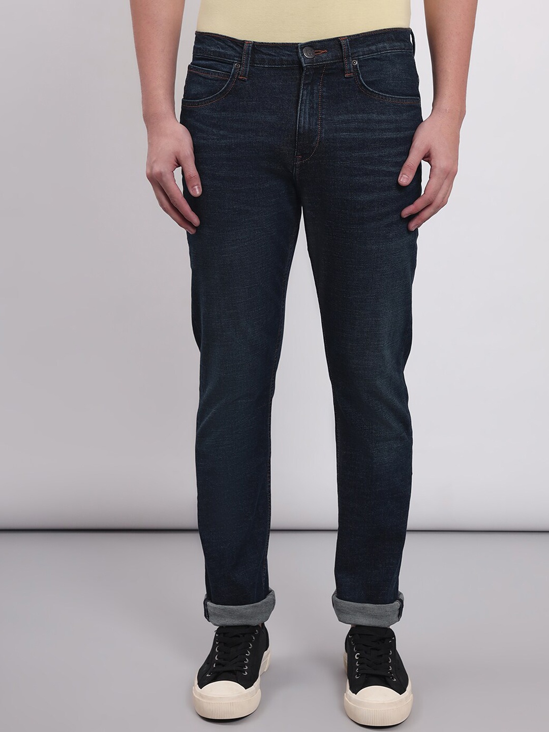 

Lee Men Rodeo Mid Rise Clean Look Stretchable Jeans, Blue