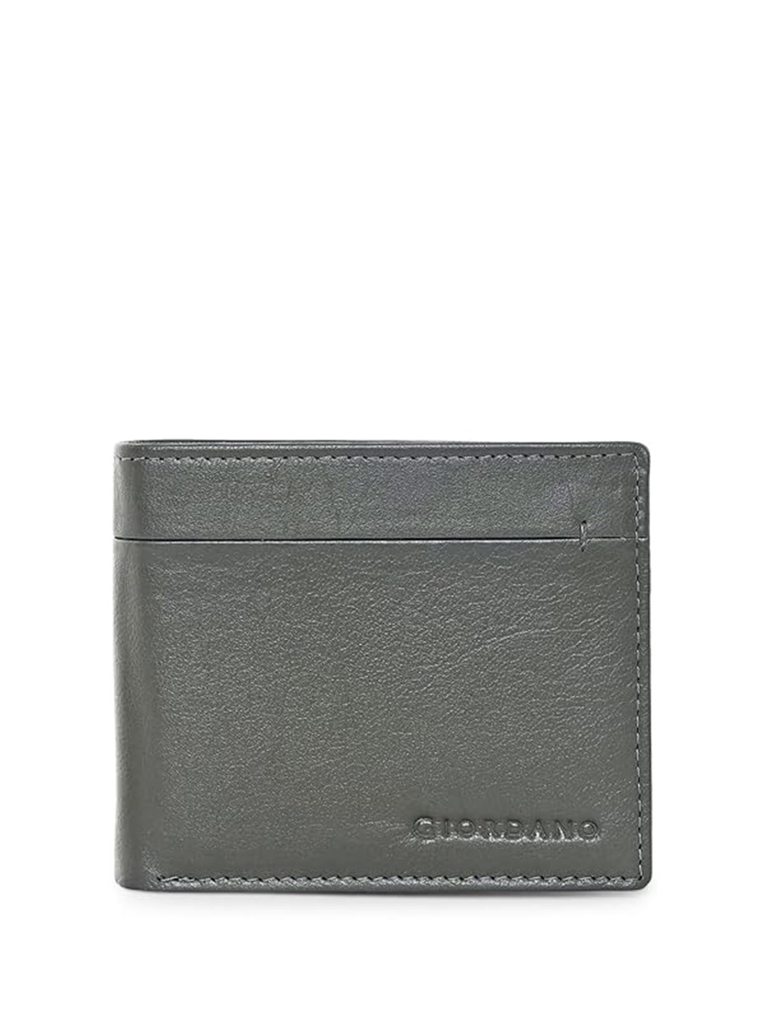 

GIORDANO Men Textured Leather Two Fold Wallet, Grey