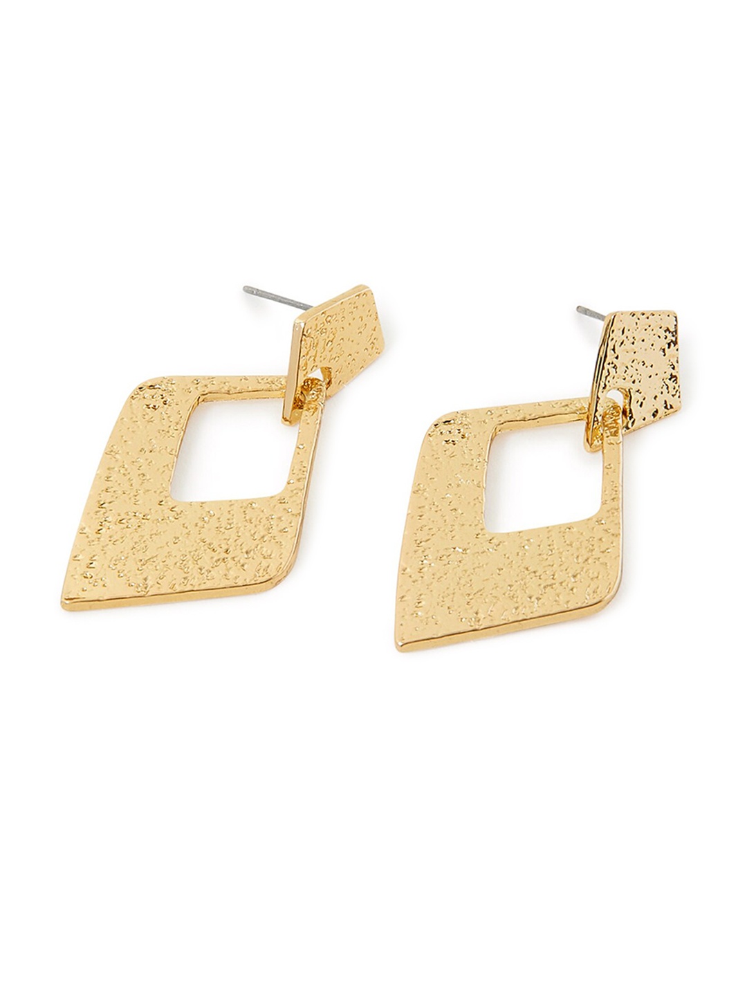 

Accessorize Classic Diamond Cut Out Geometric Drop Earrings, Gold