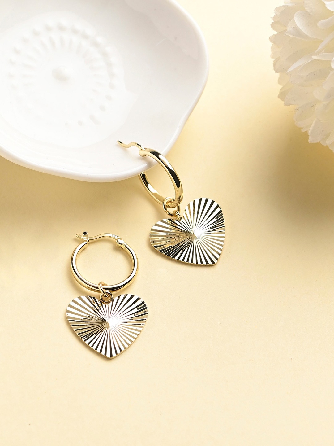 

Accessorize Heart Shaped Drop Earrings, Gold
