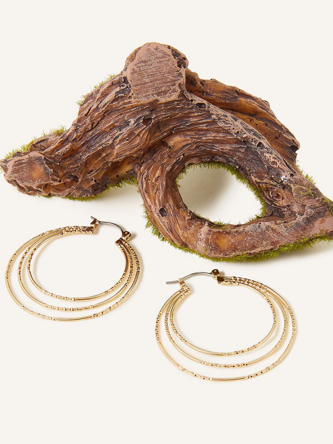 

Accessorize London Women's Delicate Layered Hoops, Gold