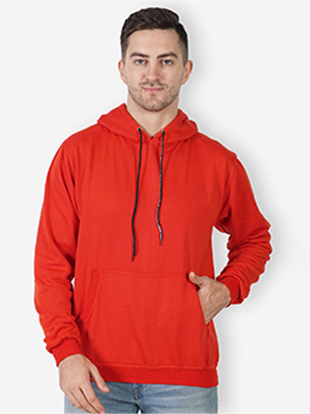 

TEEMOODS Hooded Fleece Pullover Sweatshirt, Red