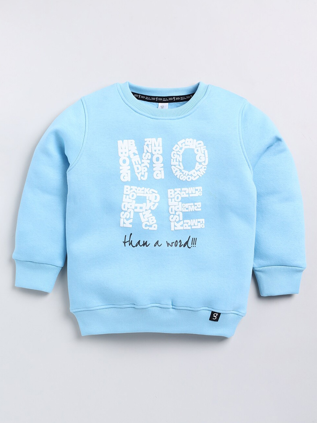 

Ginie Boys Typography Printed Sweatshirt, Blue