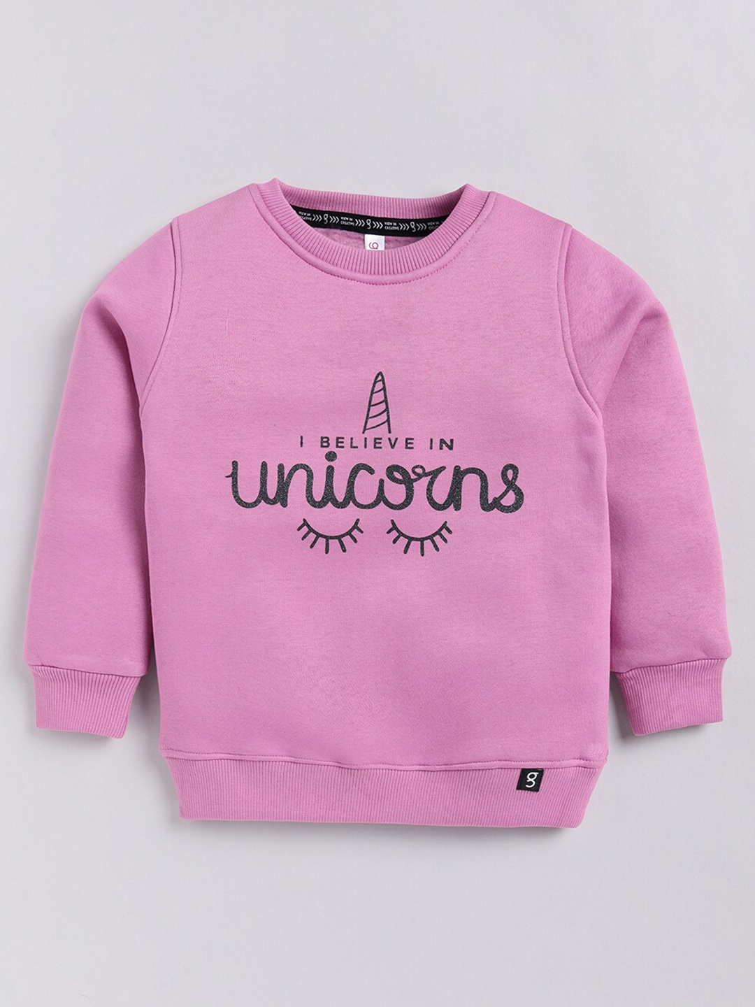 

Ginie Girls Typography Printed Sweatshirt, Lavender