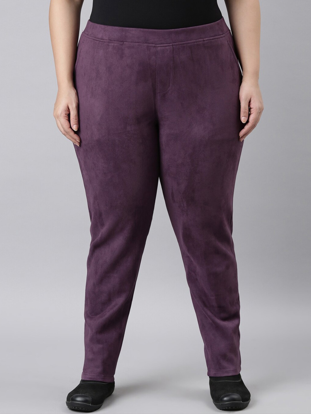 

Go Colors Plus Size Women Slim Fit Treggings, Purple