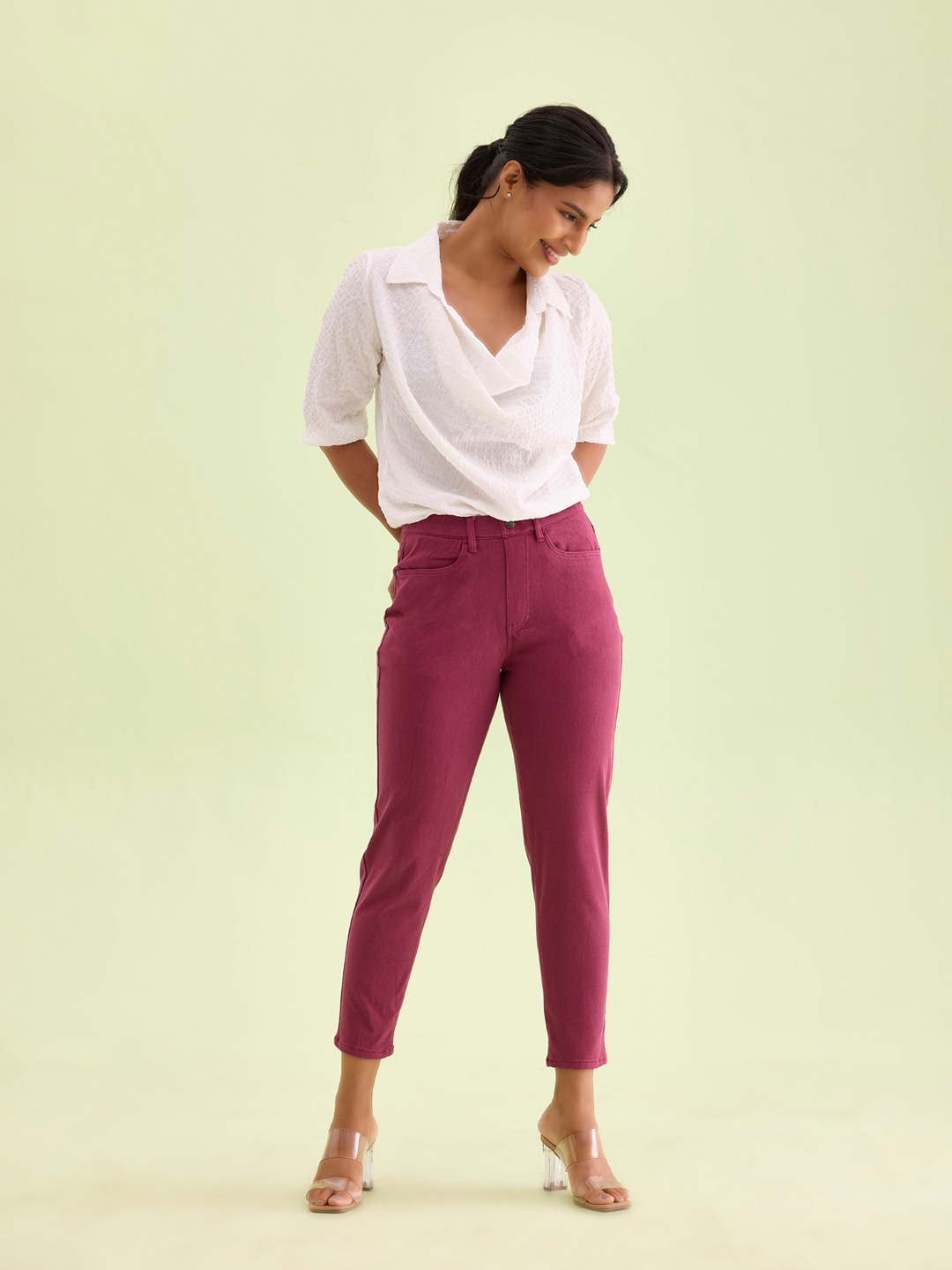 

Go Colors Women Slim Fit Jeggings, Purple