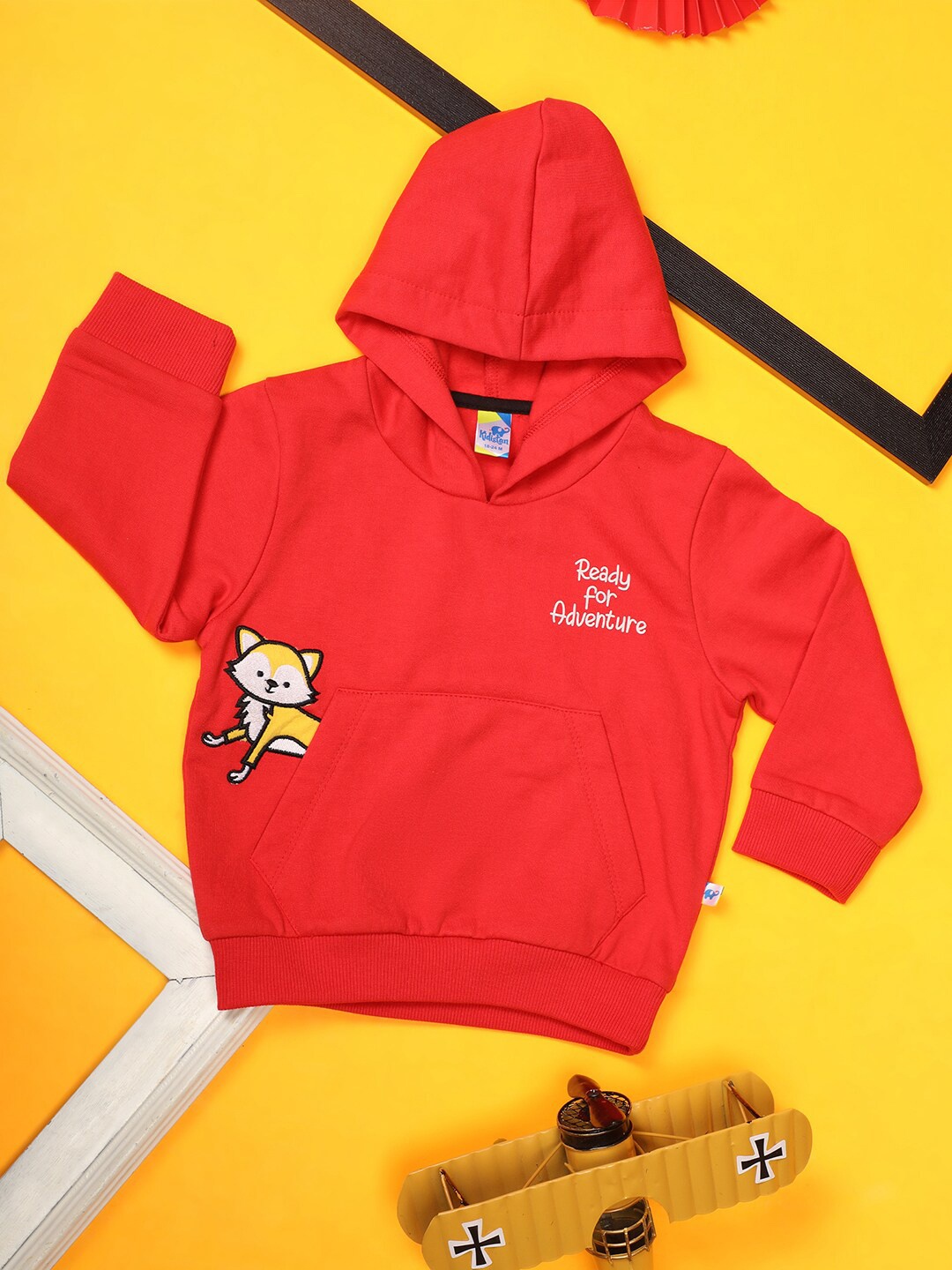 

V-Mart Infants Graphic Printed Fleece Pullover, Red