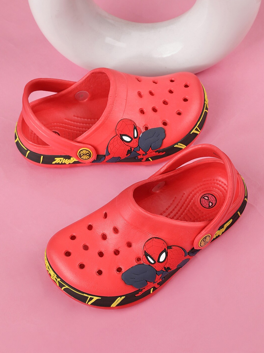 

Kids Ville Boys Spider-Man Printed Clogs, Red