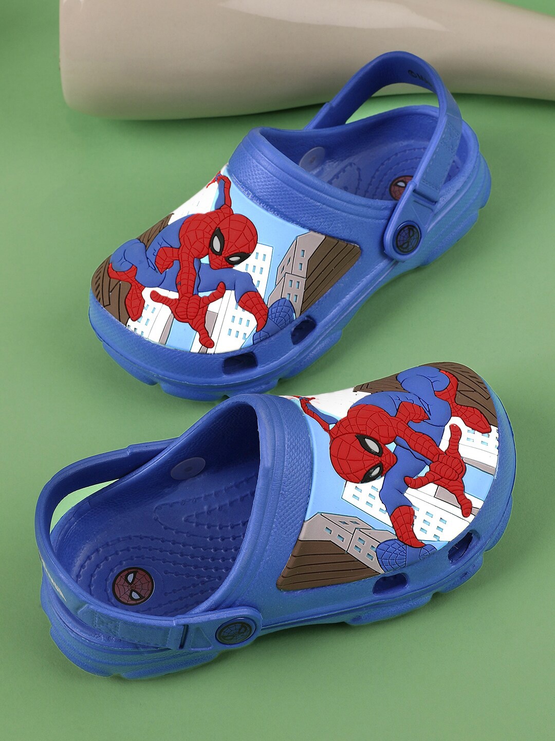 

Kids Ville Boys Spiderman Printed Rubber Clogs, Blue