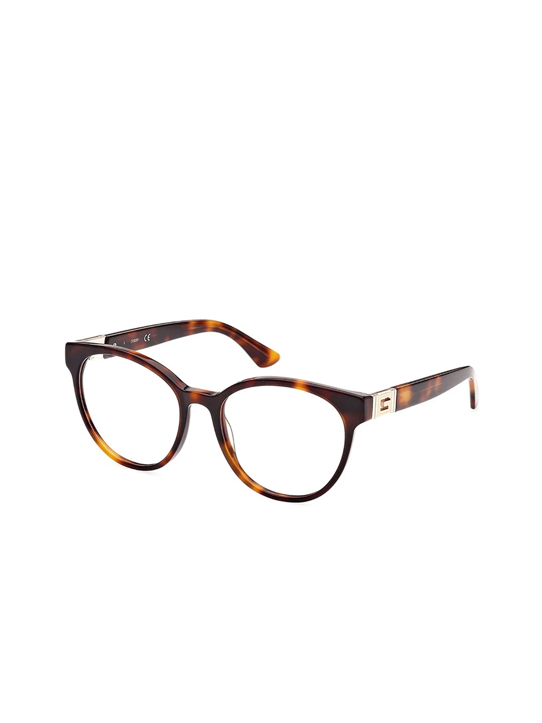 

GUESS Women Abstract Printed Full Rim Oval Frames, Brown