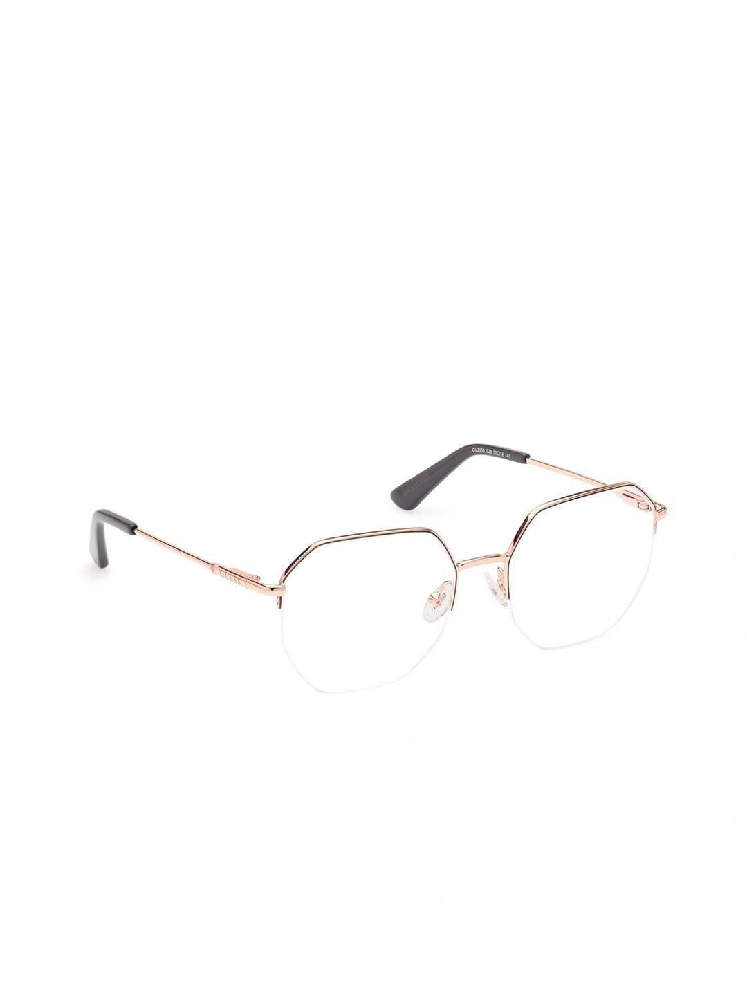 

GUESS Women Half Rim Shield Frames, Gold