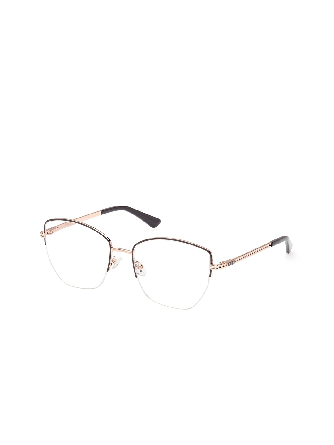 

GUESS Women Half Rim Cat Eye Frames, Gold