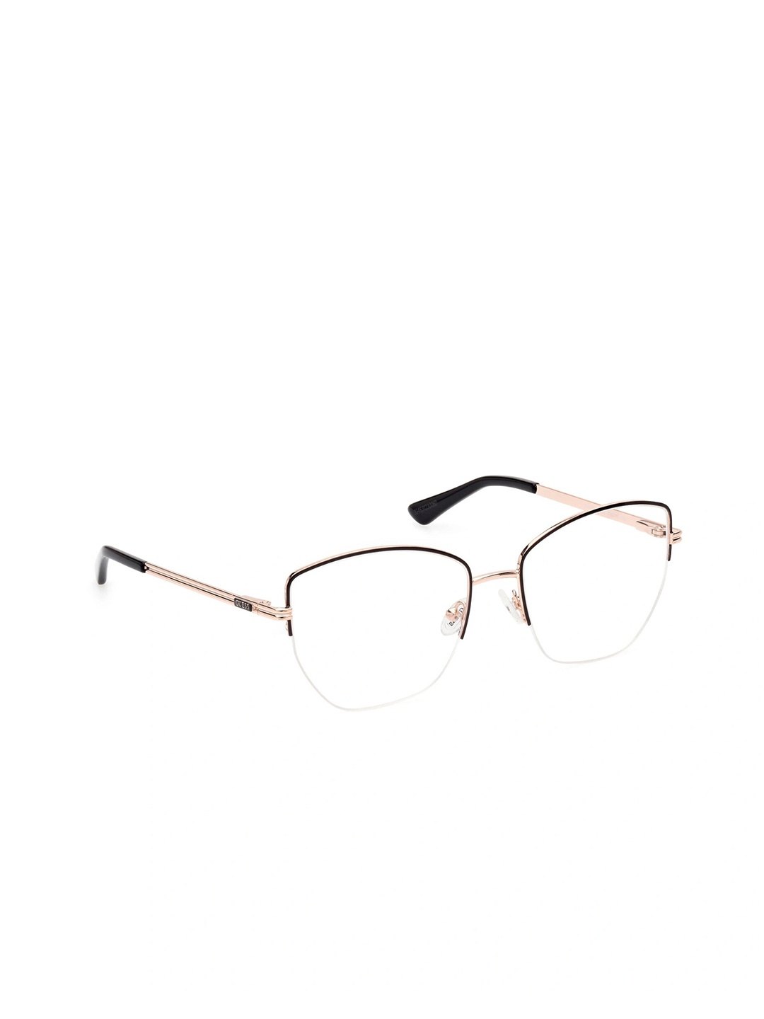 

GUESS Women Half Rim Cateye Frames, Gold