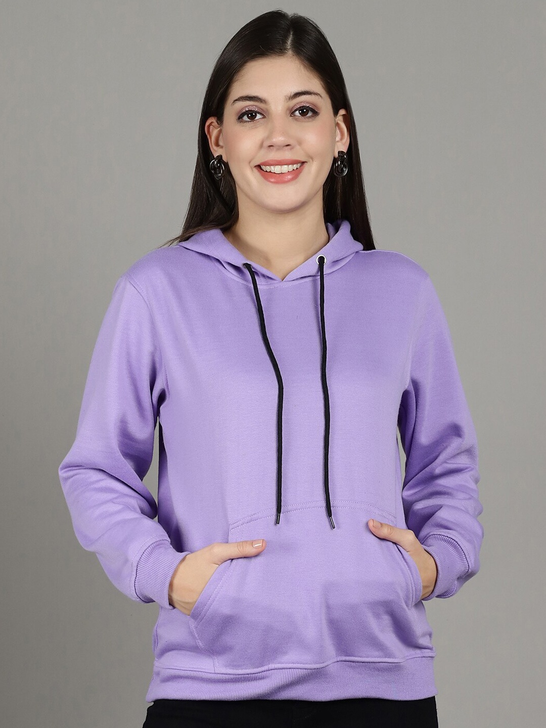 

Jinfo Hooded Fleece Sweatshirt, Purple