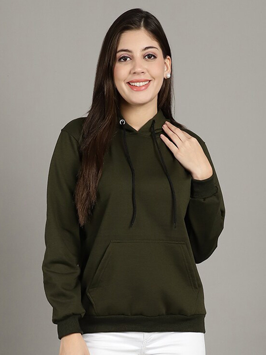 

Jinfo Hooded Fleece Sweatshirt, Olive