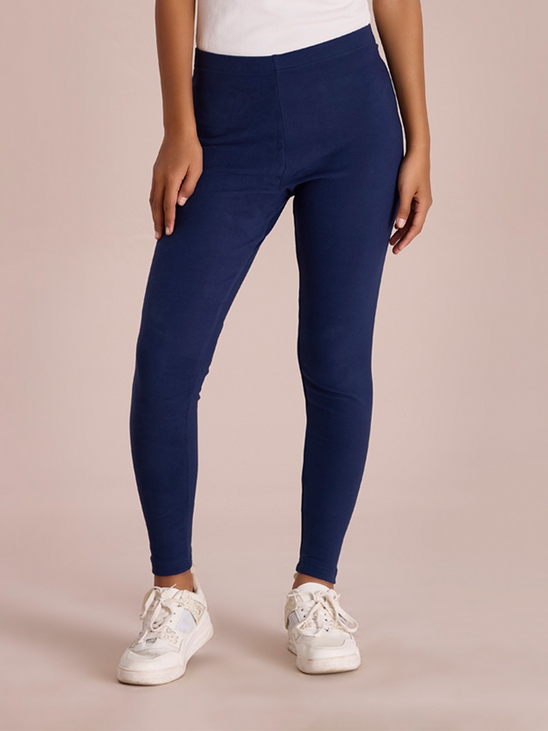 

Go Colors Mid-Rise Slim-Fit Ankle-Length Leggings, Navy blue