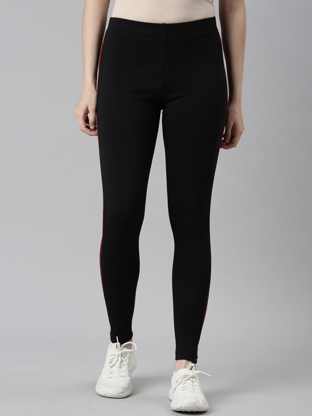 

Go Colors Women VAnkle-Length Slim-Fit Tights, Black