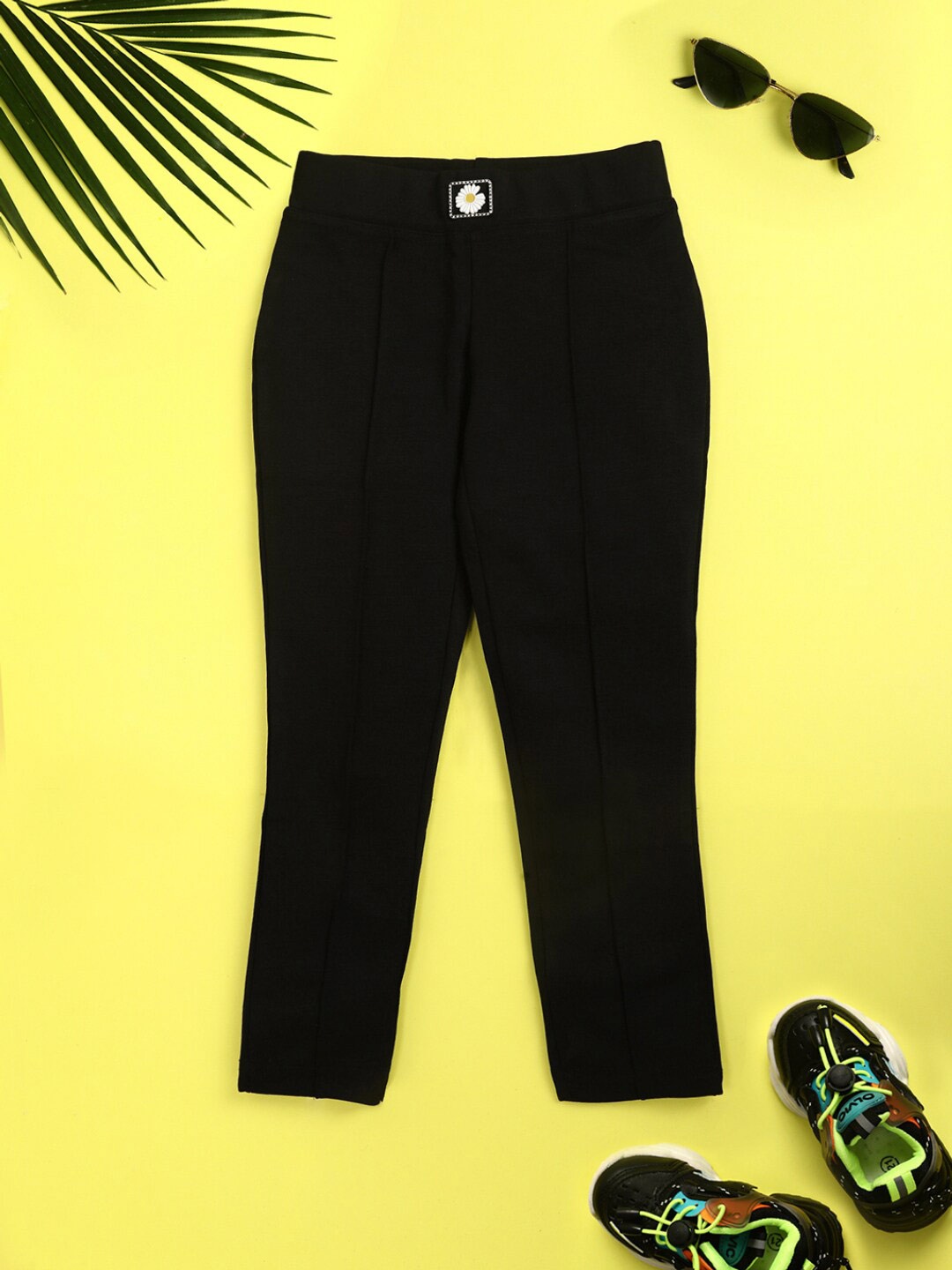 

V-Mart Girls Cotton Jeggings, Black