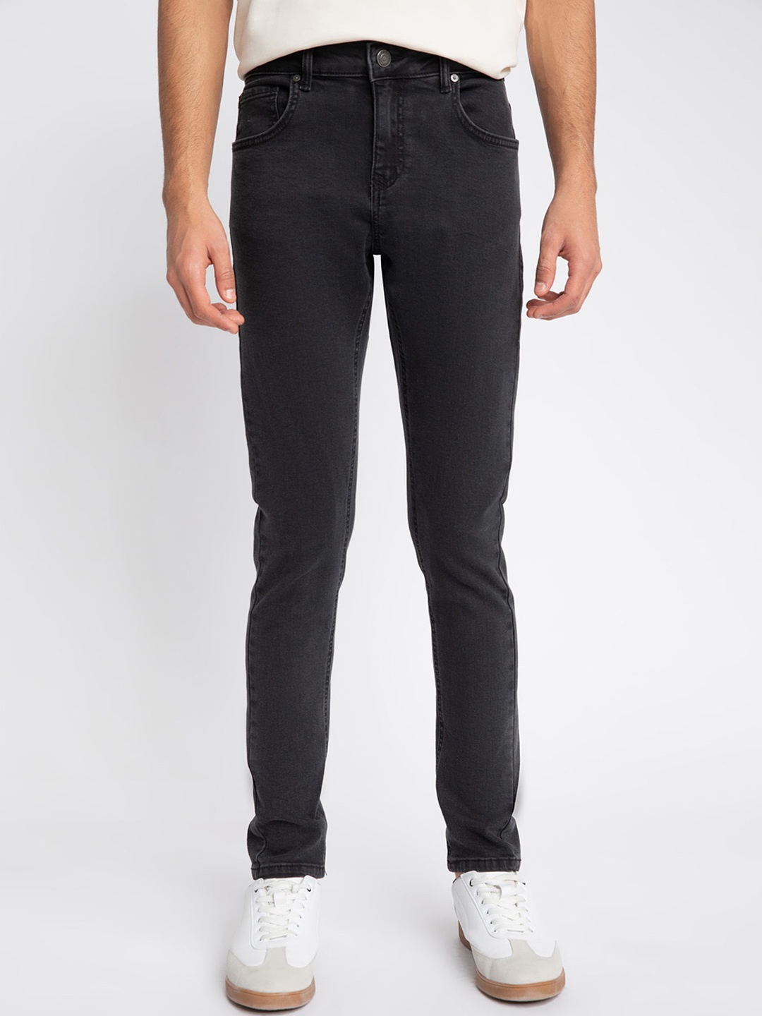 

DeFacto Men Mid-Rise Regular Fit Cotton Trousers, Black