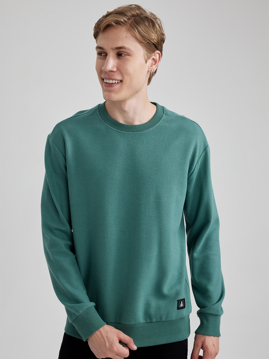 

DeFacto Long Sleeves Pure Cotton Pullover, Green