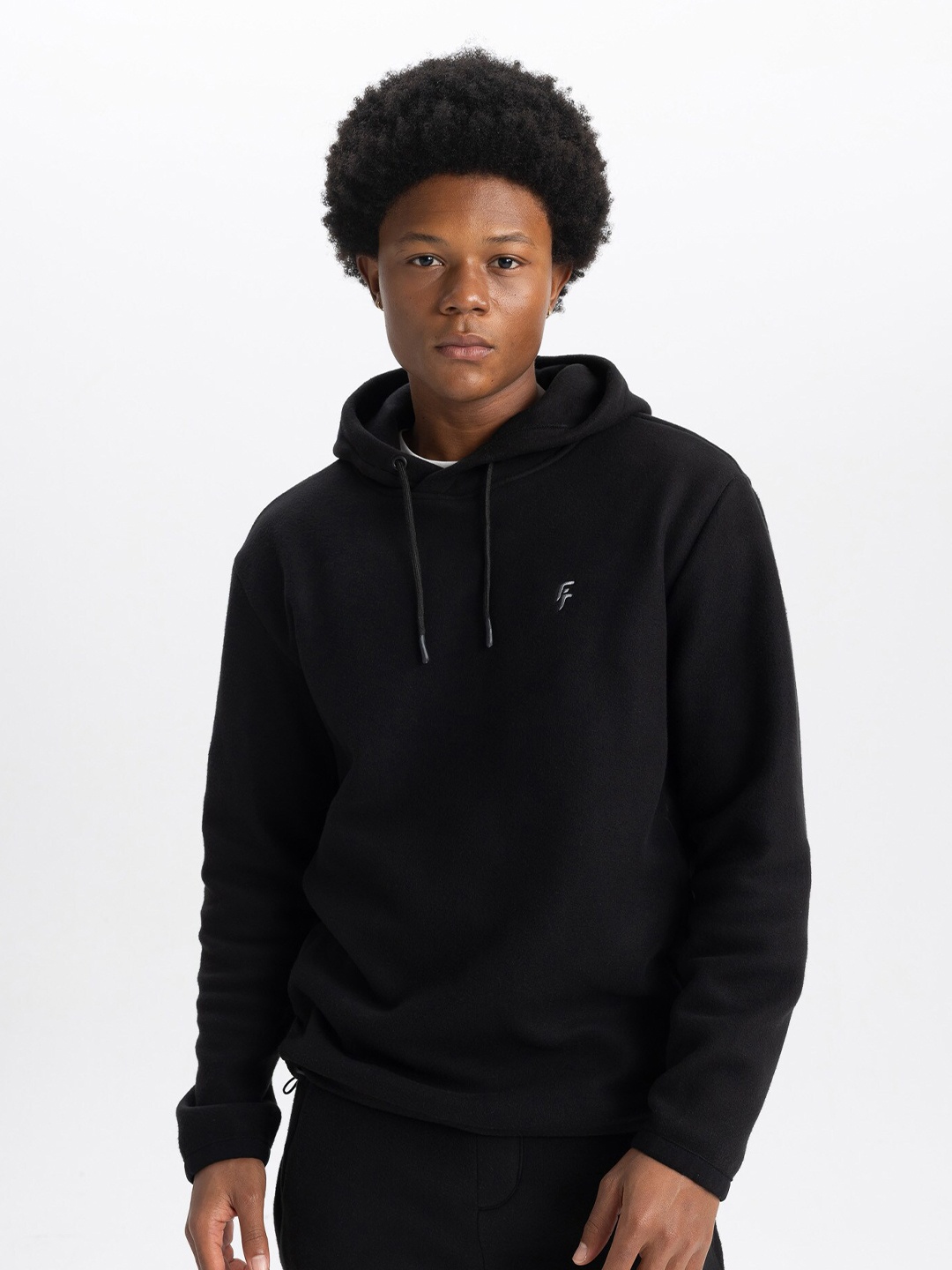 

DeFacto Long Sleeves Hooded Pullover, Black