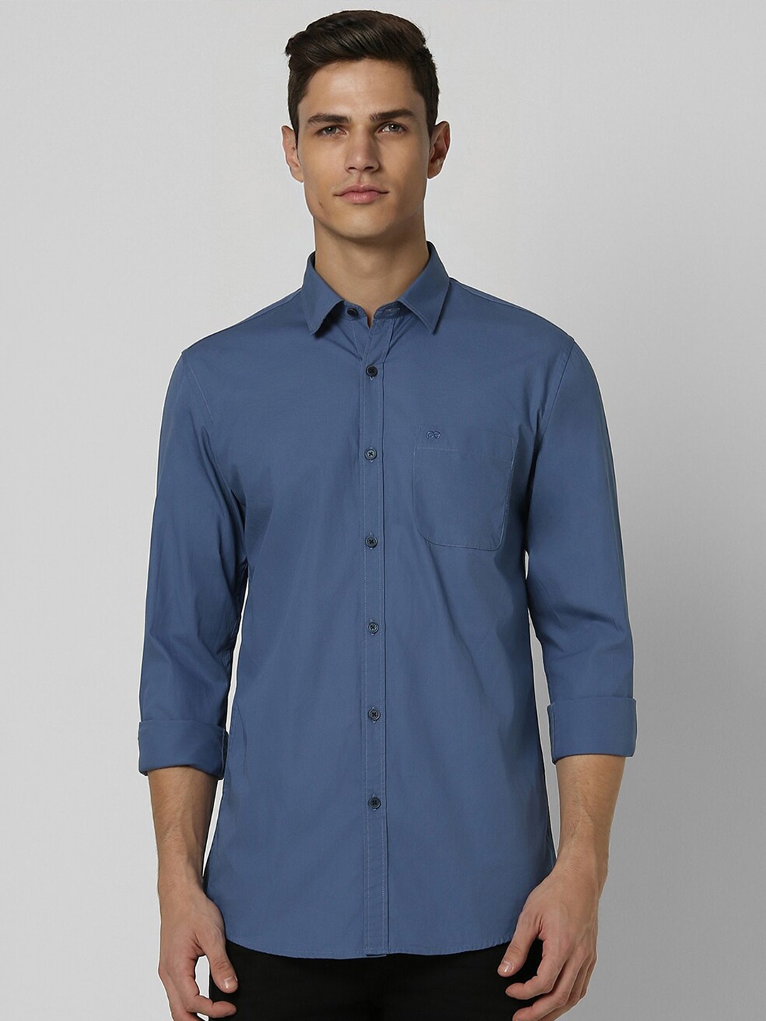 

Peter England Casuals Slim Fit Pure Cotton Casual Shirt, Blue