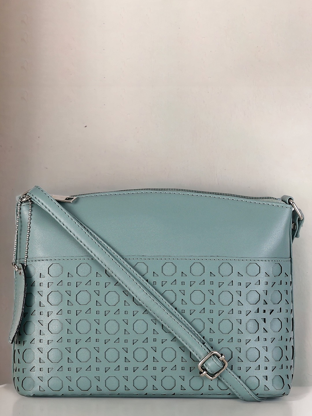 

DressBerry Lasercut Sling Bag With Tasselled, Green