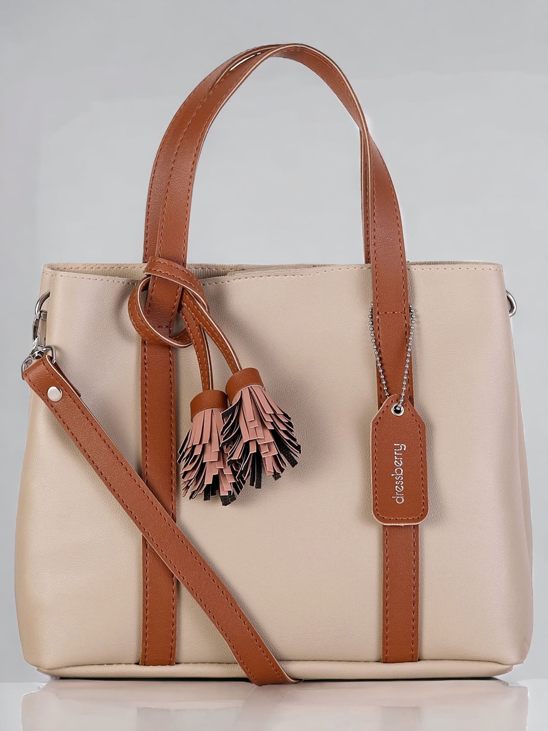 DressBerry Structured Handheld Bag, White