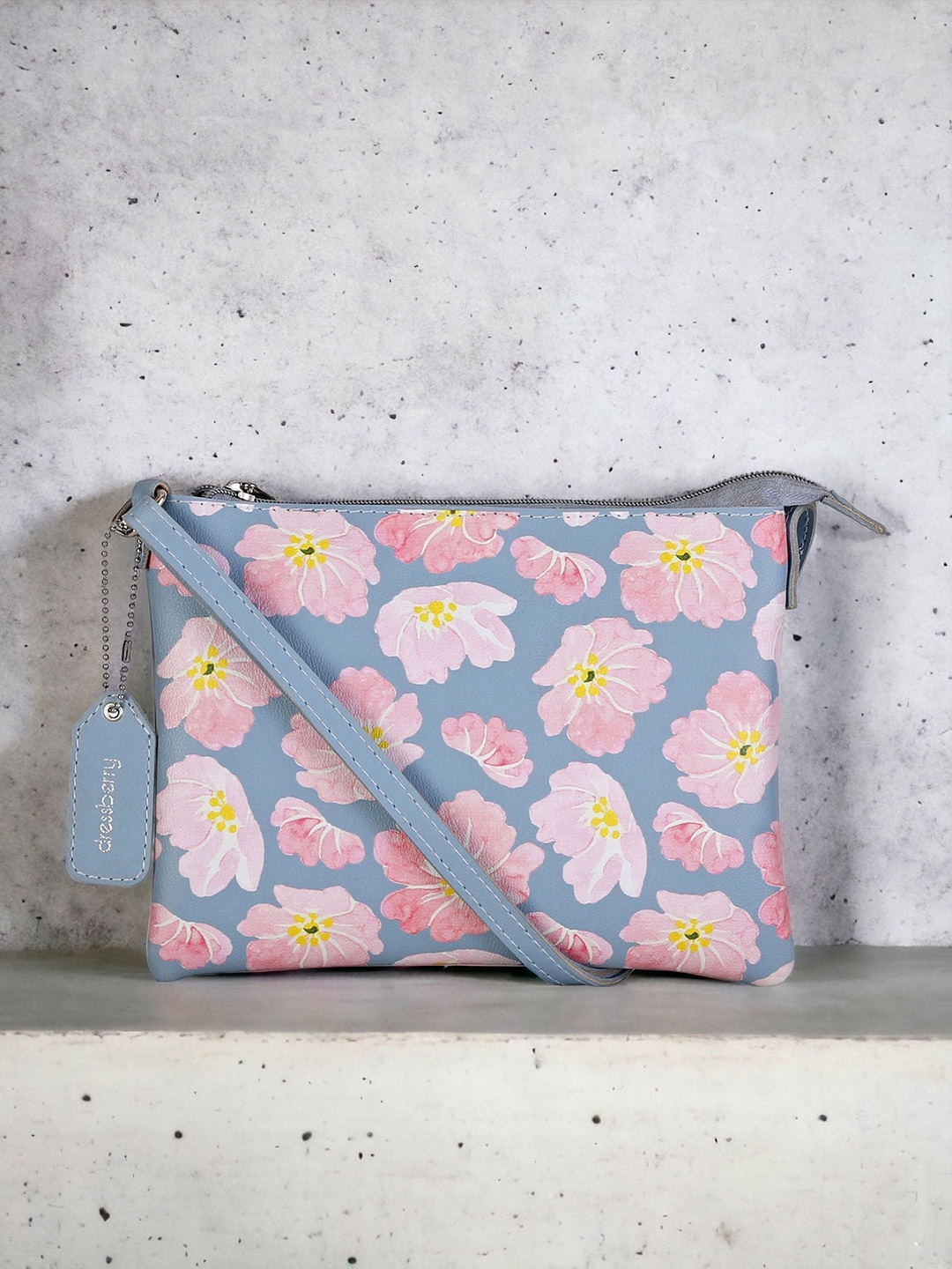 

DressBerry Blue Floral Printed Miniature Sling Bag
