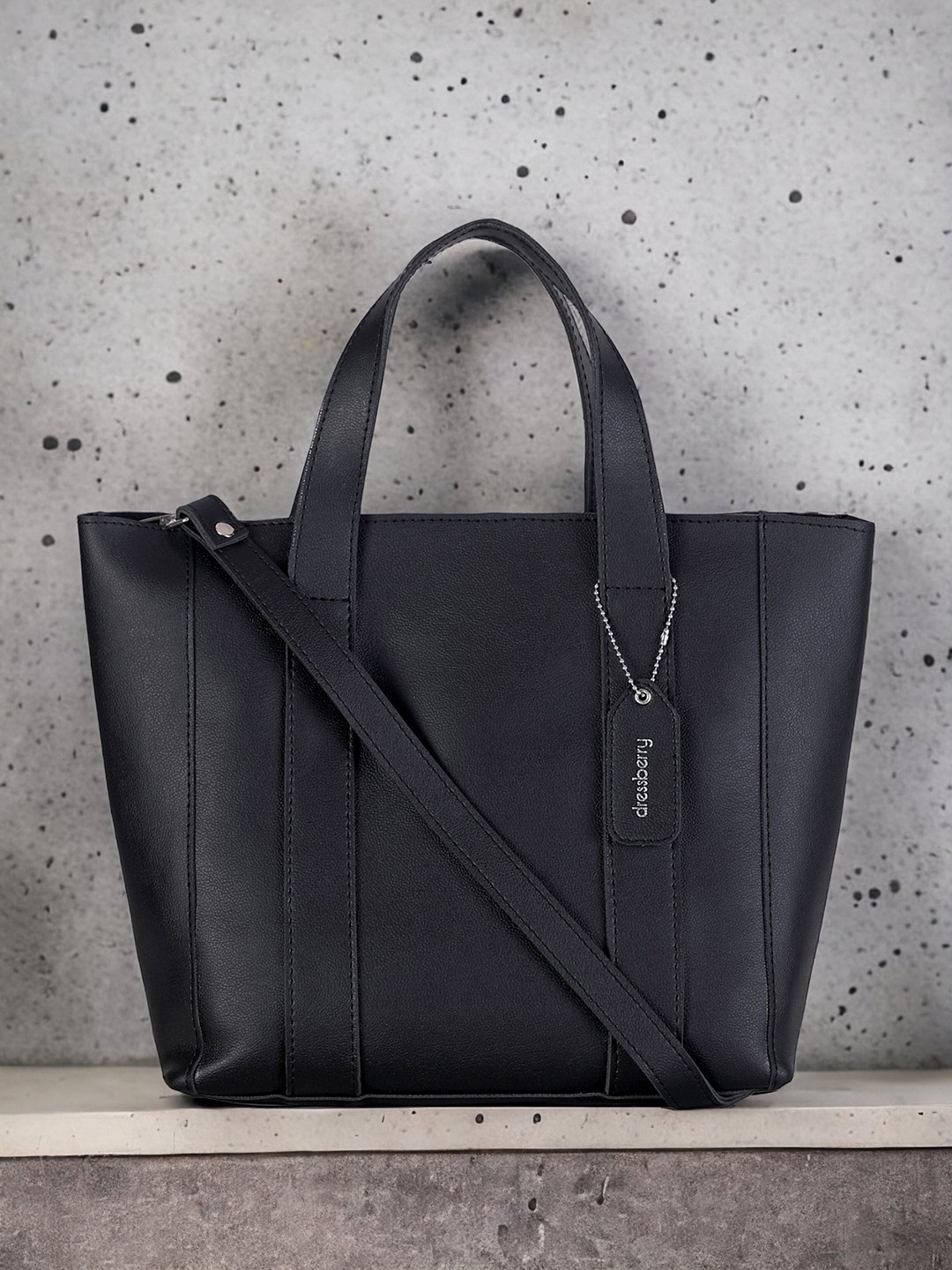 

DressBerry Black Shopper Tote Bag