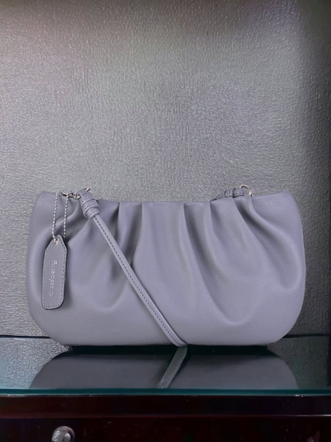 

DressBerry Oversized Structured Sling Bag, Grey