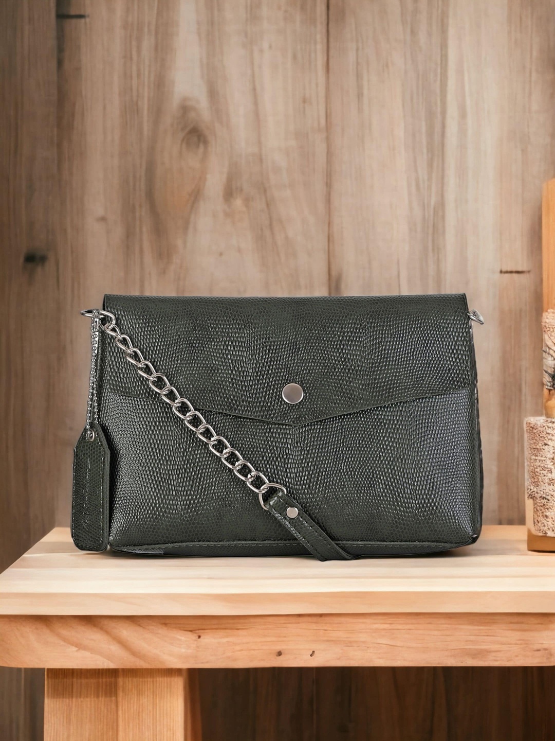 

Mast & Harbour Textured Structured Sling Bag, Green