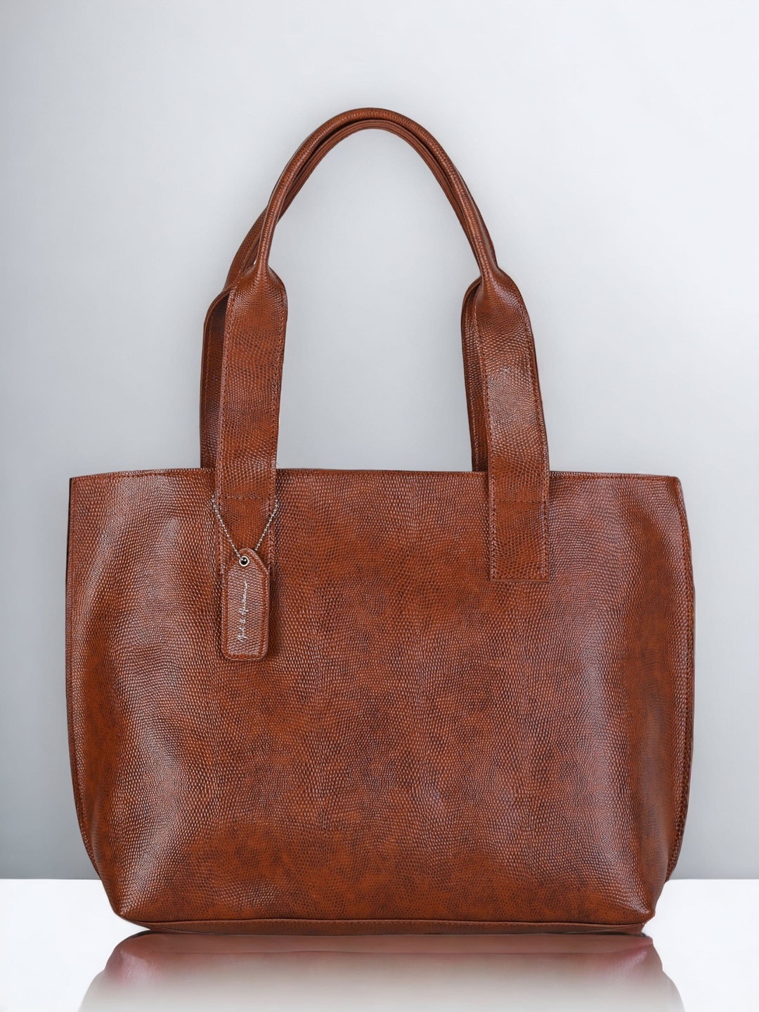 

Mast & Harbour Tan PU Textured Structured Handheld Bag