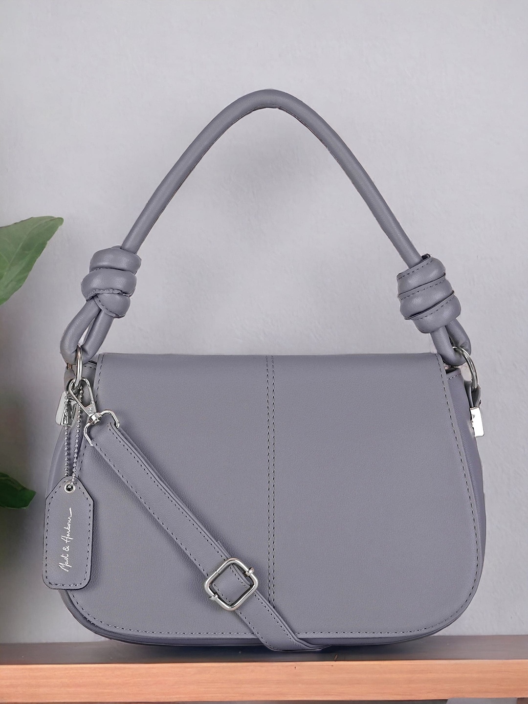 

Mast & Harbour Grey Structured Handheld Bag