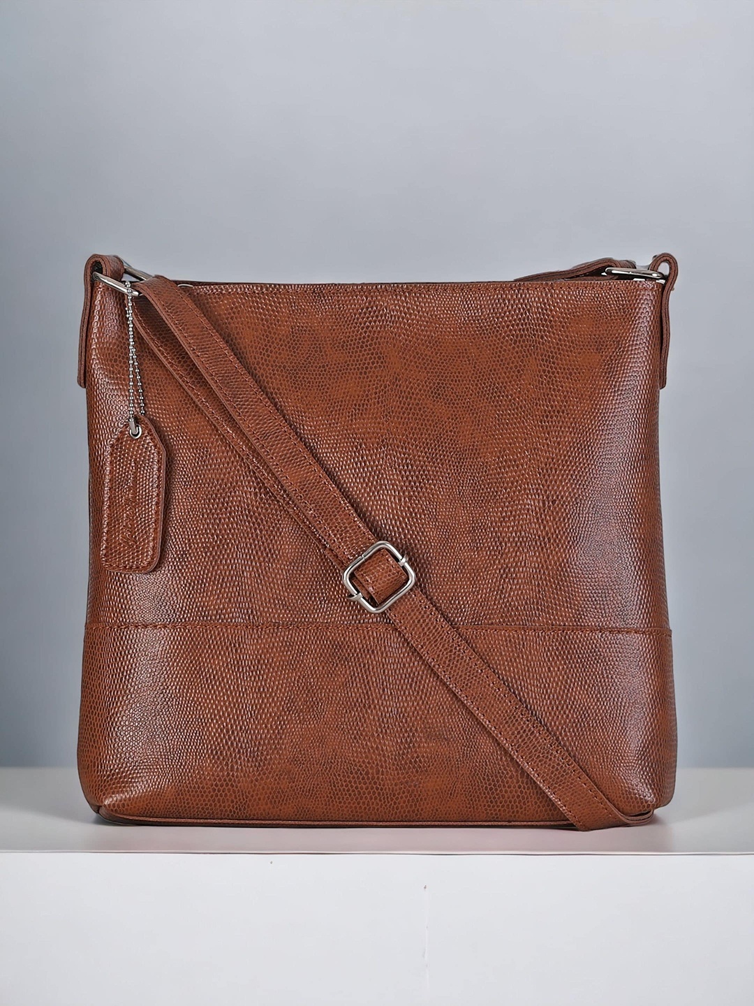 

Mast & Harbour Tan Textured Oversized Structured Sling Bag