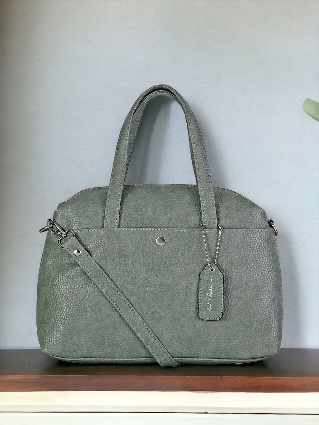 

Mast & Harbour Green Textured Shopper Handheld Bag