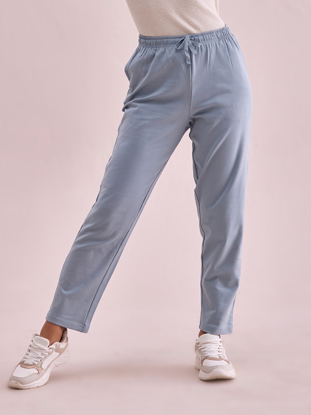 

Go Colors Women Relaxed Loose Fit Trousers, Blue