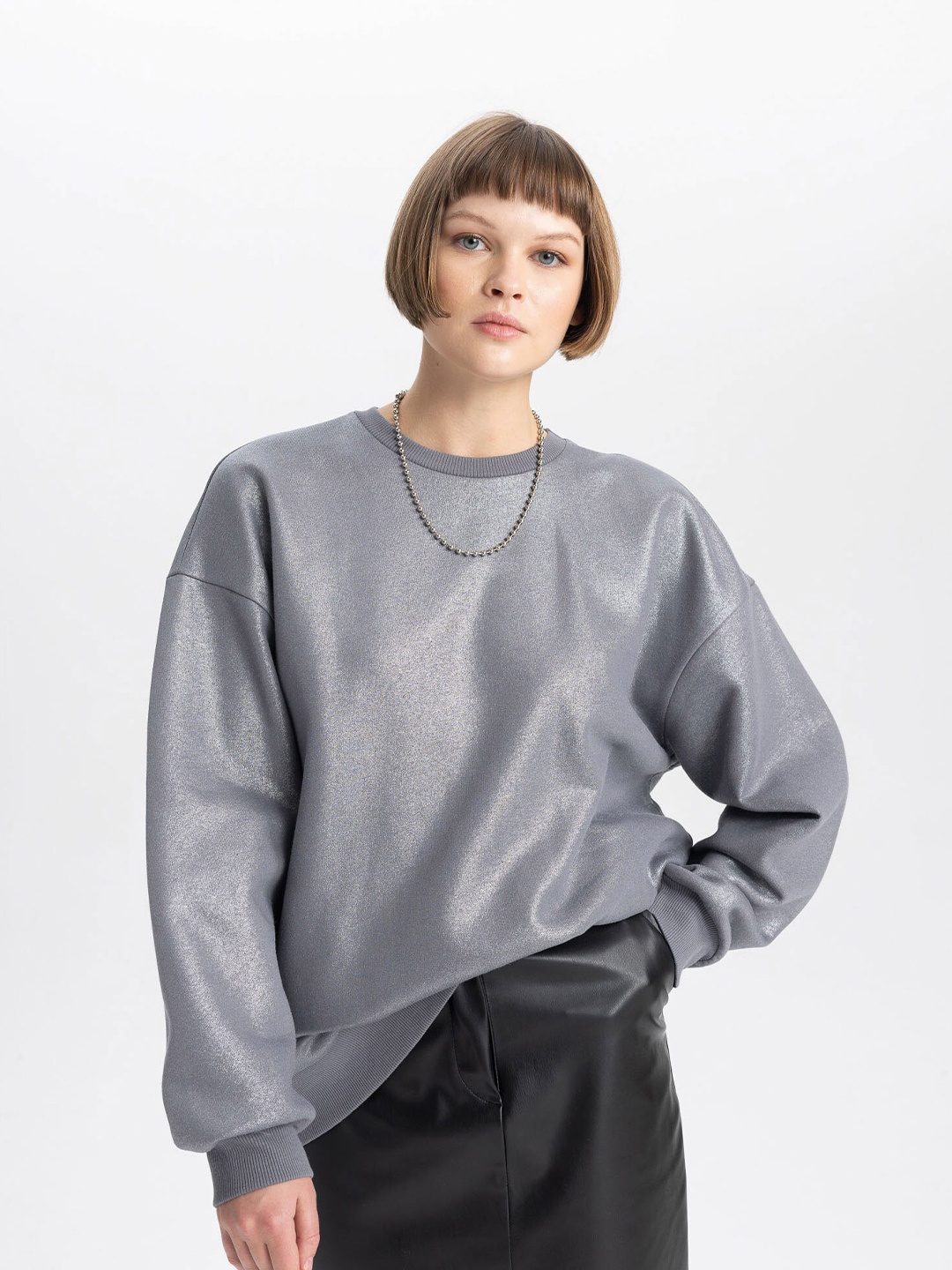 

DeFacto Long Sleeve Pullover, Grey
