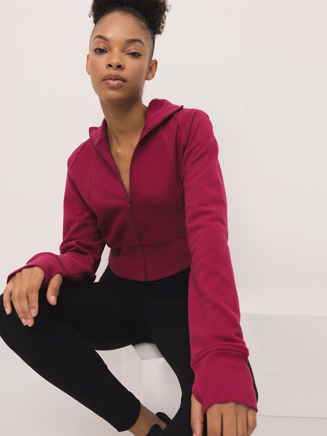 

DeFacto Hooded Front-Open Sweatshirt, Pink