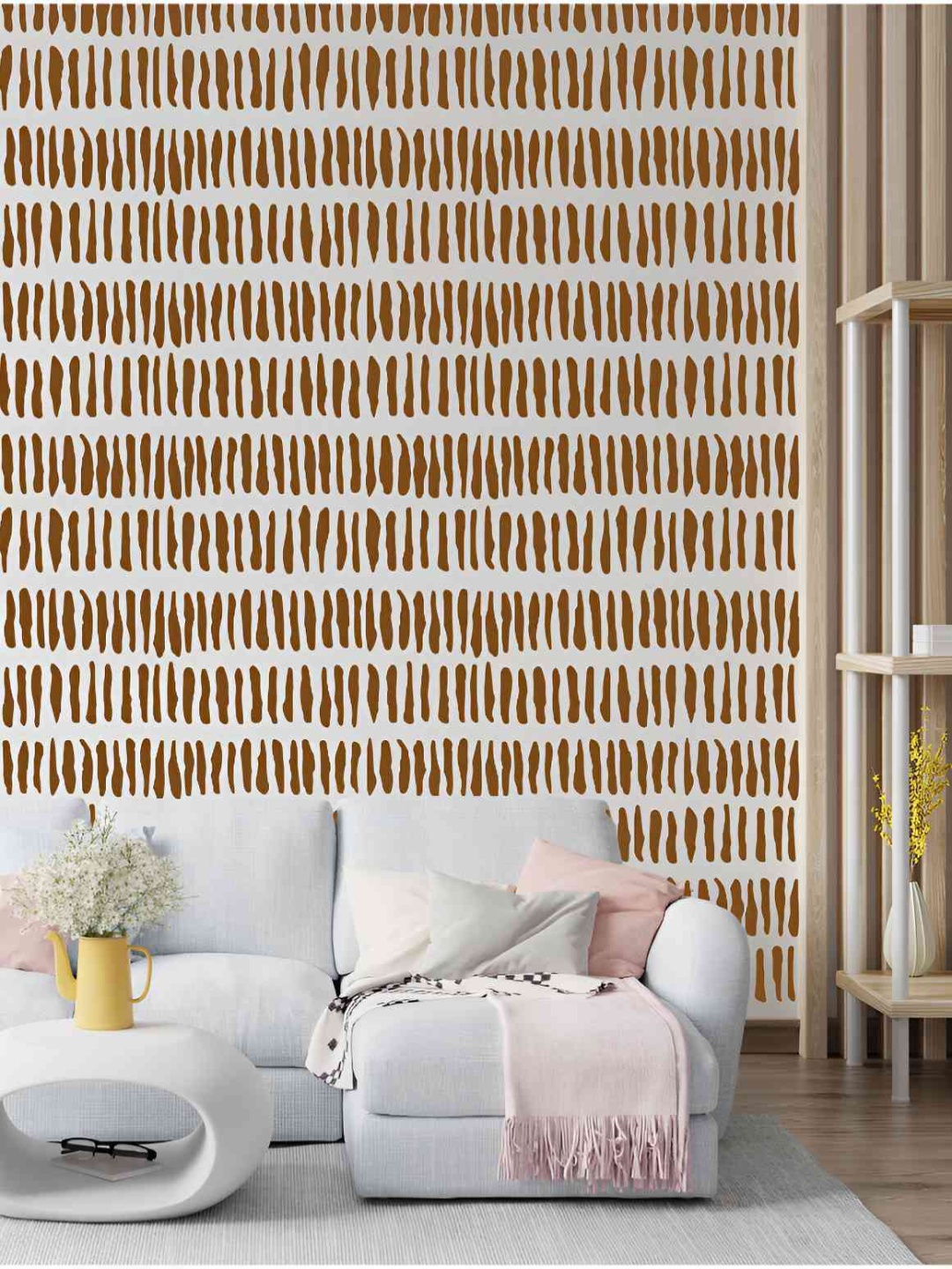 

KAYRA DECOR White Stix Craft Design Printed Wall Stencil