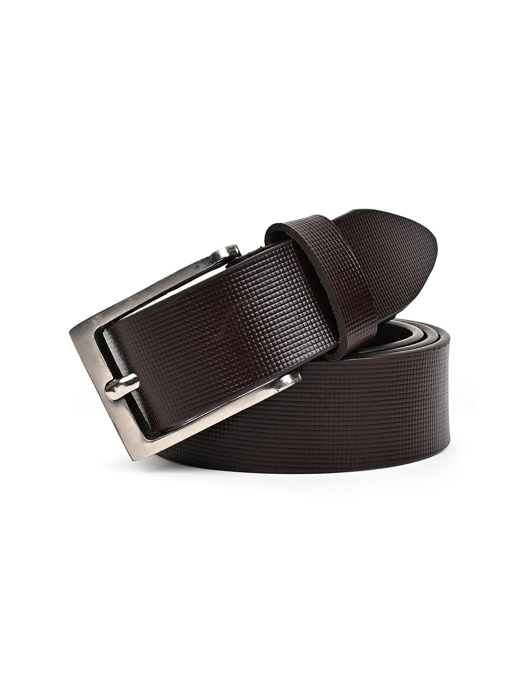 

Provogue Men Textured Leather Belt, Brown