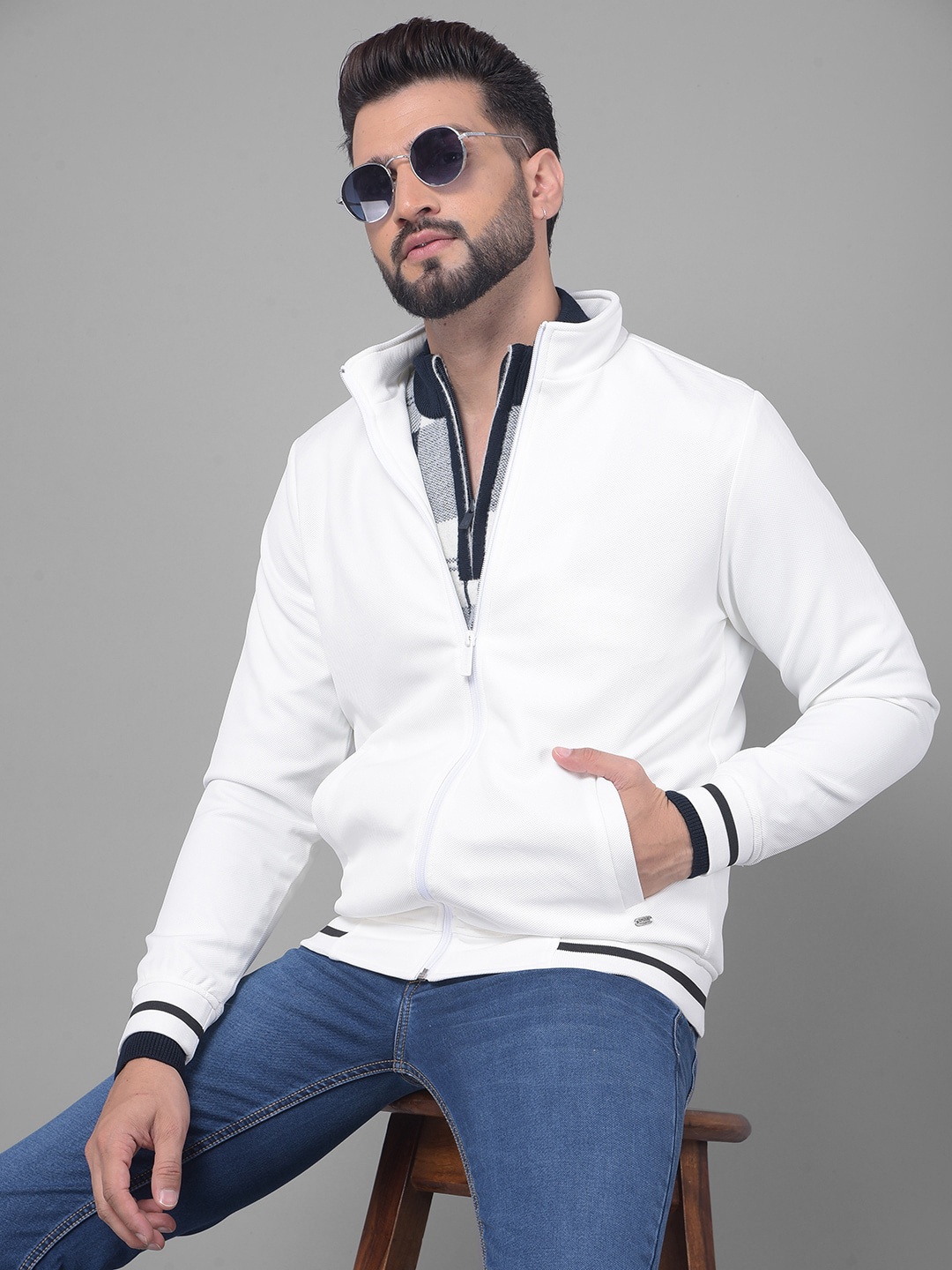 

Crimsoune Club Lightweight Bomber Jacket, White