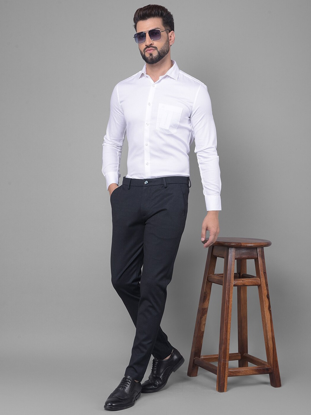 

Crimsoune Club Slim Fit Pure Cotton Casual Shirt, White